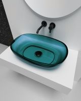 Раковина-чаша Abber Kristall 60 AT2805Aquamarin Бирюзовая — фото 4, Раковины накладные