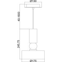 Подвесной светильник Maytoni Modern Void MOD030PL-01GR Серый — фото 5, Подвесные светильники