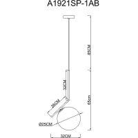 Товар: Подвесной светильник Artelamp Bolla-unica A1921SP-1AB Античная бронза Белый - фото 4 Подвесной светильник Artelamp Bolla-unica A1921SP-1AB Античная бронза Белый — фото 4, Подвесные светильники