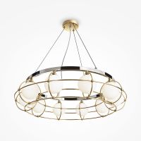 Подвесной светильник Maytoni Modern Carcass MOD312PL-10GCH Белый Золото Хром — фото 3, Подвесные светильники