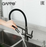 Товар: Смеситель для кухни Gappo G4398-19 Графит Черный - фото 3 Смеситель для кухни Gappo G4398-19 Графит Черный — фото 3, Смесители