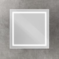 Зеркало BelBagno Kraft 80 SPC-KRAFT-800-800-SENS-AL с подсветкой Сатин с сенсорным выключателем — фото 1, Зеркала в ванную комнату