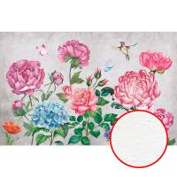 Фреска Ortograf Цветы 33759 Фактура бархат FX Флизелин (4,2*2,7) Разноцветный, Цветы/Птицы арт-33759 (бархат FX) — фото 1, Фрески