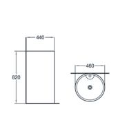 Товар: Раковина SantiLine 46 SL-4003MG Серая матовая - фото 2 Раковина SantiLine 46 SL-4003MG Серая матовая — фото 2, Раковины