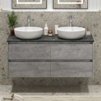 Тумба под раковину BelBagno Kraft 120 KRAFT-1200-4C-SO-2-CG подвесная Cemento Grigio — фото 17, Тумбы под раковину