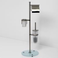 Товар: Напольная стойка WasserKRAFT Ammer K-1236 Хром матовый - фото 3 Напольная стойка WasserKRAFT Ammer K-1236 Хром матовый — фото 3, Стойки - набор держателей