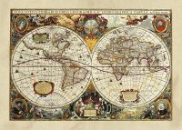 Фреска Ortograf Карты мира 3080 Фактура бархат FX Флизелин (2,1*1,5) Бежевый/Разноцветный, Карты — фото 2, Фрески