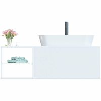 Тумба с раковиной SanVit Оскар 120 R koskar120R подвесная Белая — фото 1, Тумбы с раковиной