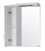 Зеркало со шкафом Aquaton Онда 58 1A009802ON01L с подсветкой Белое — фото 2, Зеркальные шкафы в ванную