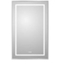 Зеркало BelBagno Kraft 50 SPC-KRAFT-500-800-LED-TCH-WARM с подсветкой Сатин с сенсорным выключателем и подогревом — фото 1, Зеркала в ванную комнату