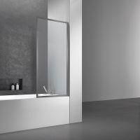 Шторка на ванну Vincea 70x140 VSB-41700CLGM профиль Вороненая сталь стекло прозрачное — фото 1, Неподвижные шторки для ванной