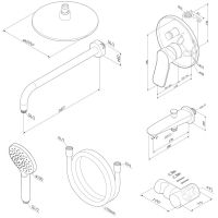 Душевая система AM.PM X-Joy FB85A10020 Хром — фото 4, Душевое оборудование. Душевая программа