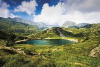 Фреска Ortograf Горы 30883 Фактура бархат FX Флизелин (4*2,7) Зеленый/Синий, Горы/Пейзаж/Природа — фото 2, Фрески