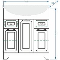 Тумба под раковину Stella Polar Кармела 75 SP-00000174 Ольха белая — фото 3, Мебель для ванной