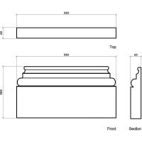 База Европласт 1.23.500 60x300x580 мм — фото 2, Колонны
