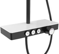 Душевая система Berges Morans 075002 Черная матовая — фото 5, Душевые стойки