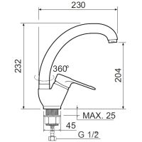 Смеситель для кухни Ростовская Мануфактура Сантехники SL141-011F Хром — фото 5, Смесители