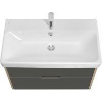 Тумба с раковиной Aquaton Оливия 80 1A2831K0OLUG0 подвесная Грей Дуб Ойстер — фото 3, Тумбы с раковиной