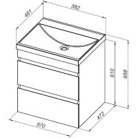 Товар: Тумба под раковину Aquanet Нота New 58 334203 подвесная Дуб холден - фото 11 Тумба под раковину Aquanet Нота New 58 334203 подвесная Дуб холден — фото 11, Тумбы под раковину