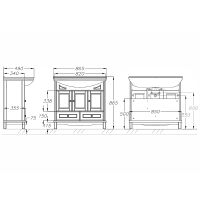 Тумба под раковину Opadiris Омега 85 00-00007356 Белая матовая — фото 8, Мебель для ванной