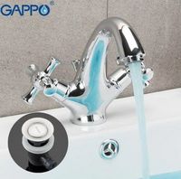 Смеситель для раковины Gappo G42 G1042 Хром — фото 2, Смесители