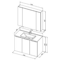 Товар: Комплект мебели для ванной Aquanet Алвита New 100 273986 подвесной Антрацит - фото 10 Комплект мебели для ванной Aquanet Алвита New 100 273986 подвесной Антрацит — фото 10, Комплекты мебели для ванной