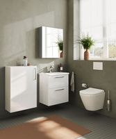 Тумба с раковиной Vitra Root 80 66306 подвесная Белая глянцевая — фото 2, Тумбы с раковиной