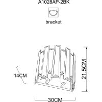 Настенный светильник Artelamp Amber A1028AP-2BK Прозрачный Золото Черный — фото 4, Светильники