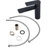 Смеситель для раковины Orange Berni M09-021b Черный матовый — фото 5, Смесители для раковины