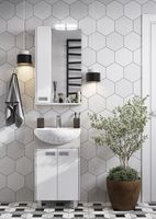 Товар: Зеркальный шкаф Aquaton Бекка PRO 50 1A214502BAC20 с подсветкой Белый Дуб сомерсет - фото 3 Зеркальный шкаф Aquaton Бекка PRO 50 1A214502BAC20 с подсветкой Белый Дуб сомерсет — фото 3, Зеркальные шкафы в ванную