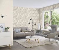 Обои RASCH Garden 330014 Винил на флизелине (0,53*10,05) Бежевый, Однотонные/Рогожка — фото 3, Обои для стен