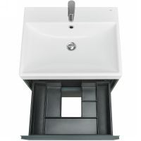 Товар: Тумба под раковину Roca Ona 60 A857613513 подвесная Зеленая матовая - фото 3 Тумба под раковину Roca Ona 60 A857613513 подвесная Зеленая матовая — фото 3, Мебель для ванной