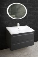 Товар: Тумба под раковину Art&Max AM-Platino-750-2C-SO-GM подвесная Серый матовый - фото 3 Тумба под раковину Art&Max AM-Platino-750-2C-SO-GM подвесная Серый матовый — фото 3, Мебель для ванной