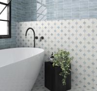 Вставка Equipe Kasbah Taco Blue Grass Matt 28988 3,2х3,2 см — фото 2, Керамогранит