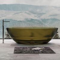 Ванна из полиэфирной смолы Abber Kristall 180х85 AT9702Vesuvian Оливковая без гидромассажа — фото 1, Ванны из полиэфирной смолы