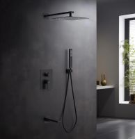 Товар: Душевая система Aquatek Лира AQ1473MB Черная матовая - фото 2 Душевая система Aquatek Лира AQ1473MB Черная матовая — фото 2, Встраиваемые душевые комплекты