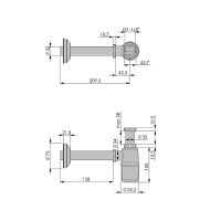 Сифон для раковины Giulini Futuro F5011 Хром — фото 2, Душевое оборудование. Душевая программа