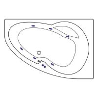 Акриловая ванна Excellent Newa 160x95 R WAEX.NEP16.SOFT.GL с гидромассажем — фото 5, Ванны