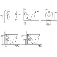 Унитаз Kerasan Tribeca 511831 приставной Черный матовый без сиденья — фото 6, Унитазы