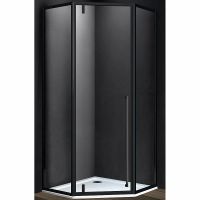 Душевой уголок Vincea Penta 90x90 VSP-3P900CLB профиль Черный стекло прозрачное — фото 1, Душевые уголки трапеция