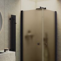 Товар: Душевой уголок Maybah Glass MGY-1301-6 900x900x1980 на монопетлях Черный стекло бронзовое матовое - фото 2 Душевой уголок Maybah Glass MGY-1301-6 900x900x1980 на монопетлях Черный стекло бронзовое матовое — фото 2, Душевые уголки