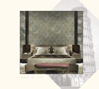 Обои Decori-Decori Carrara 2 83646 Винил на флизелине (1,06*10,05) Зеленый/Золотой, Дамаск — фото 2, Обои для стен