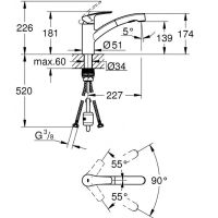 Смеситель для кухни Grohe Eurosmart 30305001 Хром — фото 10, Смесители для кухни