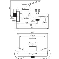 Товар: Смеситель для ванны Damixa Merkur 401000300 Черный матовый - фото 4 Смеситель для ванны Damixa Merkur 401000300 Черный матовый — фото 4, Смесители