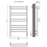 Электрический полотенцесушитель Aquatek Бетта П10 500x900 AQ EL KRC1090CH Хром — фото 17, Электрические полотенцесушители
