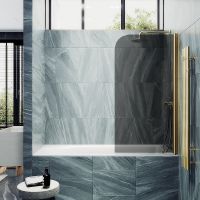 Товар: Шторка на ванну Maybah Glass MGV-603-3 400x1400 поворотная на монопетле Золото стекло графитовое - фото 1 Шторка на ванну Maybah Glass MGV-603-3 400x1400 поворотная на монопетле Золото стекло графитовое — фото 1, Неподвижные шторки для ванной