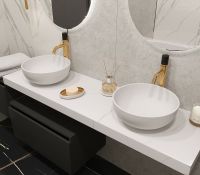 Столешница под раковину Boheme Armadi Art Flat 160 869-160-CLCT Белый мрамор — фото 3, Раковины