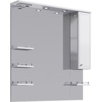 Зеркало со шкафом Aqwella Барселона 100 Ba.02.10 с подсветкой Белое — фото 1, Зеркальные шкафы в ванную