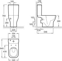 Бачок для унитаза Jacob Delafon Struktura ETE212-00 Белый — фото 5, Комплектующие для душевого оборудования