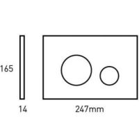 Клавиша смыва Bocchi Magre 8200-0040 Хром матовая — фото 2, Комплектующие для душевого оборудования